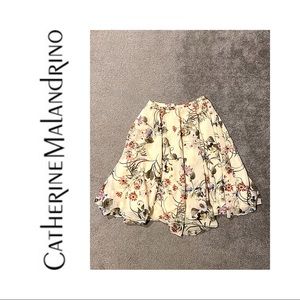 NWOT Yellow Floral Midi Skirt